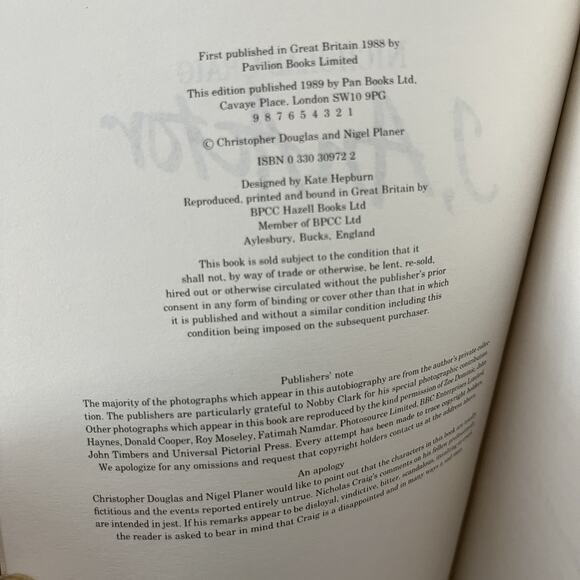 I, an Actor Another Great Actor Explores Himself 1989 Nicholas Craig Paperback - Picture 5 of 9